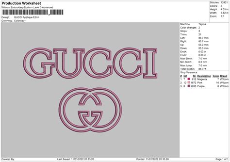 gucci applique|Gucci diamond embossing service.